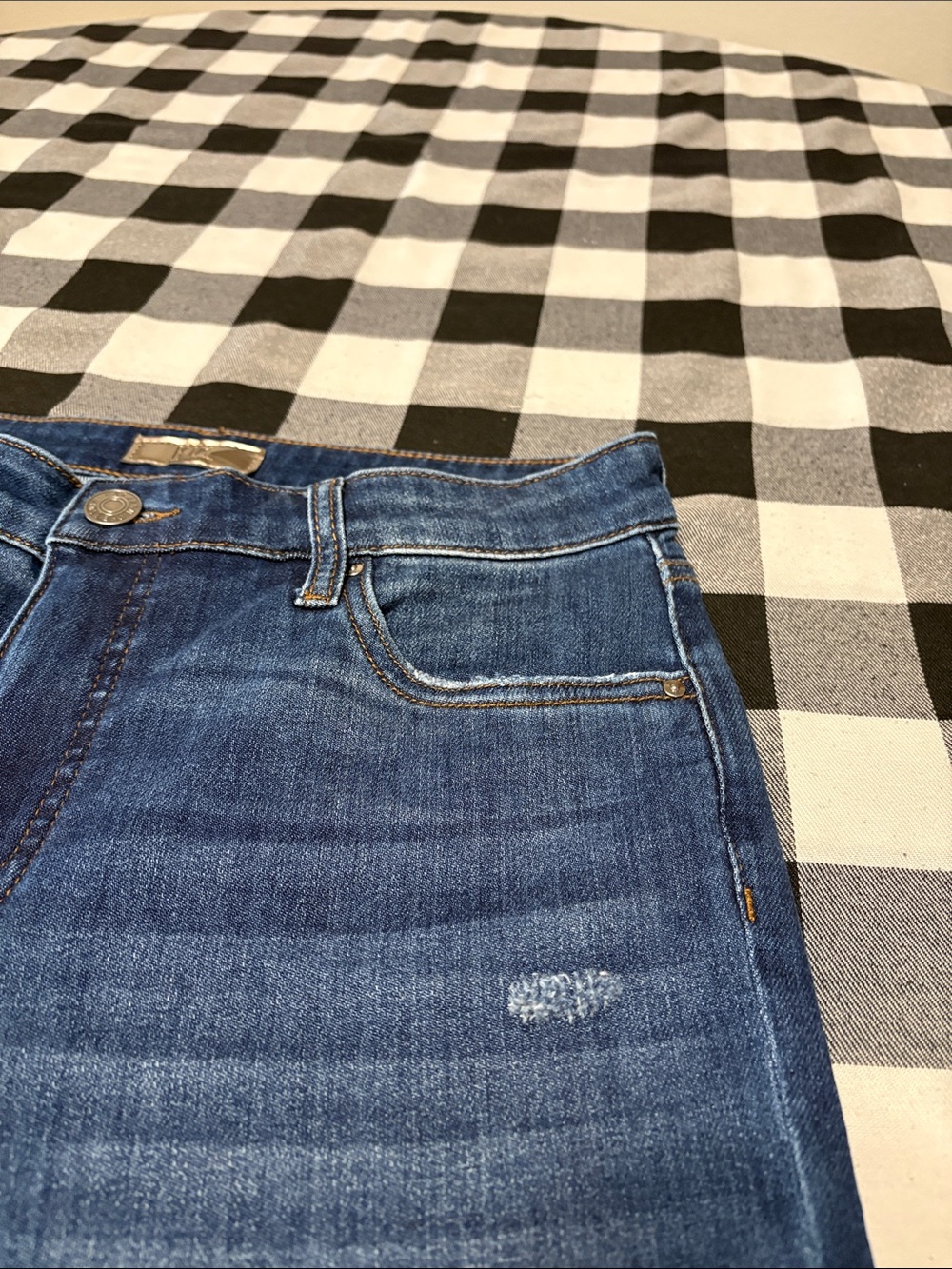 Kut from the Kloth Kelsey Fab Ab Ankle Flare High Rise Jeans Frayed Hem Size 8 - Picture 5 of 14